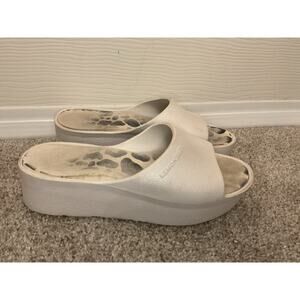 Lemon Jelly Sunny Pearl & Leopard Platform Slides, 37
